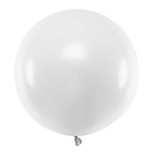 Balón latexový pastelový biely 60 cm