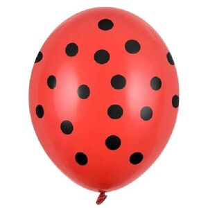 Balónik červený s čiernymi bodkami 1 ks