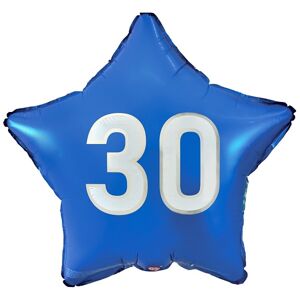 Balónik fóliový Hviezda 30. narodeniny modrá 44 cm