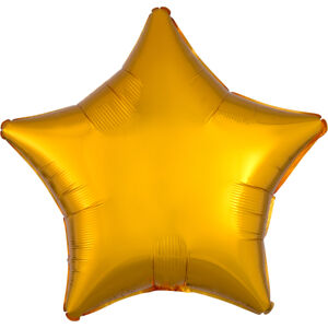Balónik fóliový Hviezda metalická zlatá 48 cm