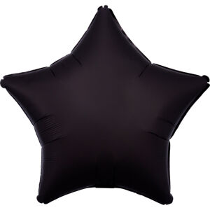 Balónik fóliový Hviezda saténová čierna 48 cm