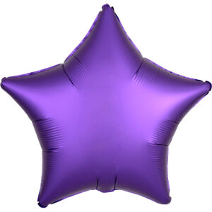 Balónik fóliový Hviezda saténová fialová 48 cm