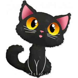 Balónik fóliový Mačka čierna 90 x 83 cm