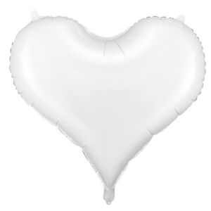 Balónik fóliový Srdce biele 61 x 53 cm