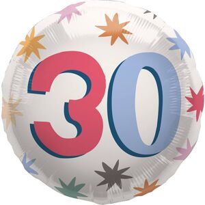 Balónik fóliový Starburst 30. narodeniny 45 cm