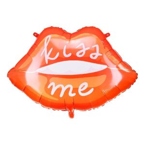 Balónik fóliový červený Pery "Kiss me" 73 x 48 cm