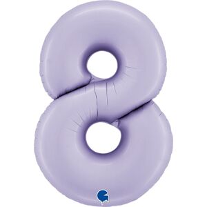 Balónek fóliový číslice 8 saténová lila 102 cm