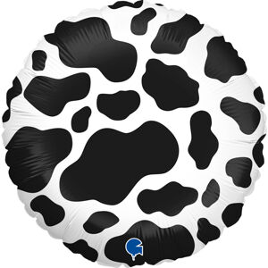 Balónik fóliový okrúhly Vzor krava 46 cm