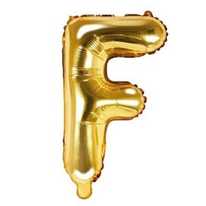 Balónik fóliový písmeno F zlaté 35 cm