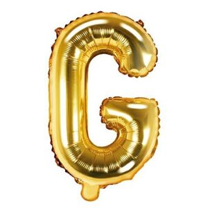 Balónik fóliový písmeno G zlaté 35 cm