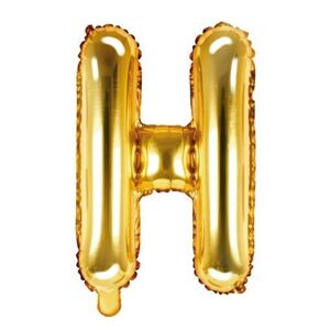Balónik fóliový písmeno H zlaté 35 cm
