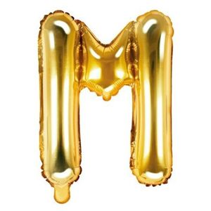 Balónik fóliový písmeno M zlaté 35 cm