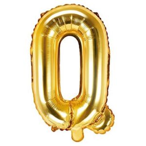 Balónik fóliový písmeno Q zlaté 35 cm