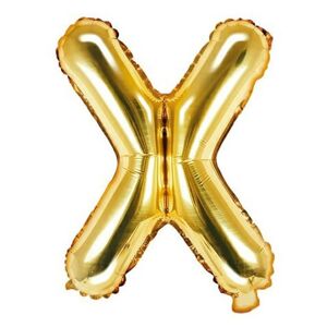 Balónik fóliový písmeno X zlaté 35 cm