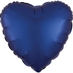 Balónik fóliový Srdce saténové námornícky modré 43 cm