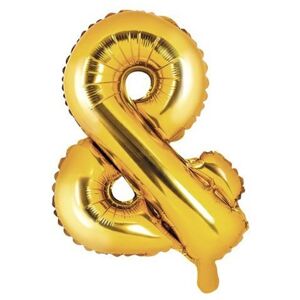 Balónik fóliový znak & zlatý 35 cm