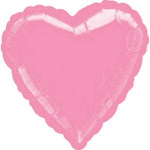 Balónik fóliový Srdce ružové 37 cm