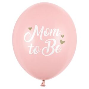 Balónik latexový Mom to Be pastelovo bledoružový 30cm 1ks