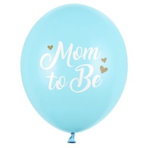 Balónik latexový Mom to Be pastelovo svetlo modrá 30 cm 1 ks