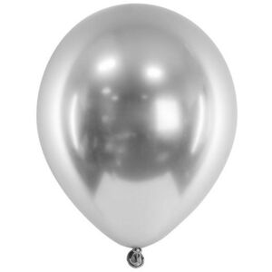 Balónik latexový chrómový strieborný 46 cm 1 ks