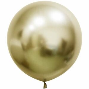 Balónik latexový chrómový zlatý 61 cm 2 ks