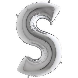 Balónik strieborný písmeno S