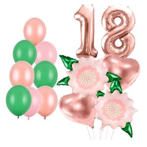 Balónové bukety 18 narodeniny Rose gold