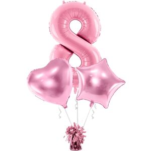 Balónkový buket 8. růžový + těžítko