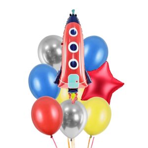 Balónový set - Raketa Vesmírna party 9 ks