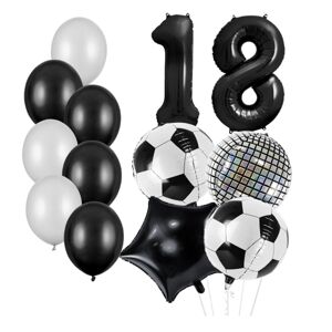 Balóniky 18 narodeniny - Futbal čierno biele disco