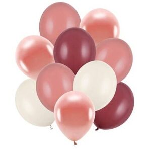 Balónky latexové (alabastr, růžové, švestkové)  mix 27-30 cm, 10 ks