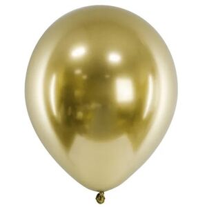 Balónky latexové chromové zlaté 30 cm 10 ks