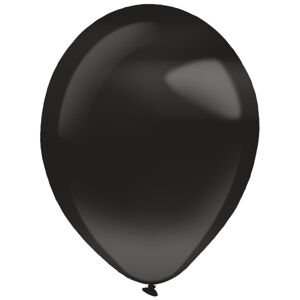 Balóniky latexové dekoratérske perleťové čierne 27,5 cm (50 ks)