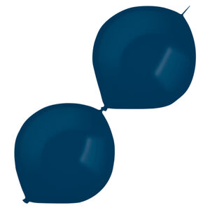 Balóniky latexové spojovacie dekoratérske metalické námornícky modré 30 cm, 50 ks