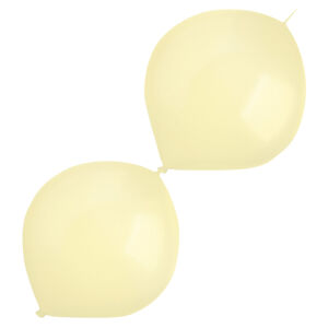 Balóniky latexové spojovacie dekoratérske perleťové svetlo žlté 30 cm, 50 ks cm
