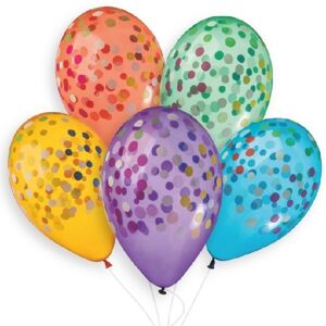 Balóniky pastelové s potlačou, konfety kryštálové 50 ks