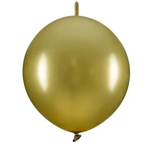 Balóniky spojovacie metalické zlaté 33 cm 20 ks
