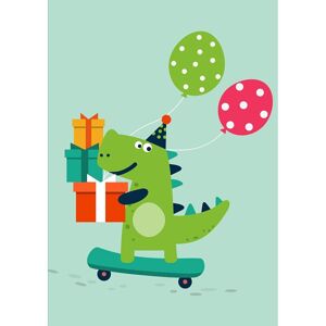 Blahoželanie s obálkou Veselý krokodíl