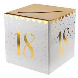 Box na prianie 18. narodeniny zlatý
