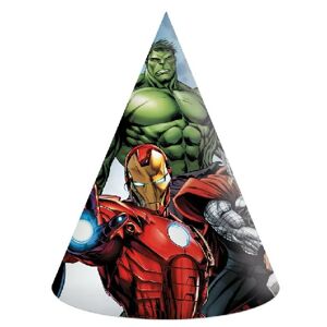 Čiapočky papierové Avengers Marvel, 6 ks