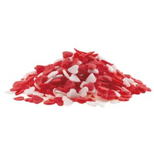 Cukrárske zdobenie Srdiečka červené/biele 100 g