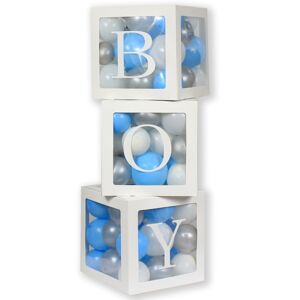 Dekoračná krabica na balóniky Boy 3 ks
