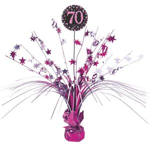 Dekorácia na stôl fóliová Sparkling ružová "70" 46 cm