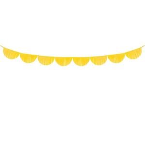 Girlanda třásňová oblouková žlutá 3 m