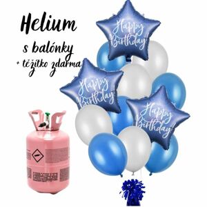 Helium a balonky -  Oslava narozenin v modré