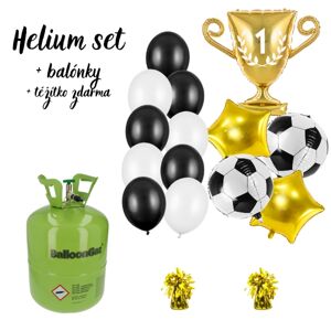 Hélium set - Výhodná kombinácia hélium s balónikmi Futbal winner