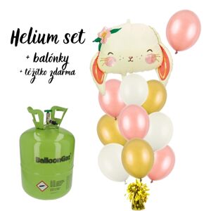 Hélium set - Výhodný set hélia a balónikov "Králiček"