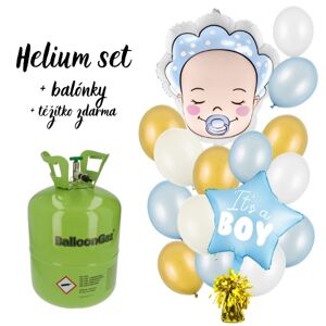 Hélium set - Výhodný set s balónikmi na narodenie dieťaťa - Je to chlapec