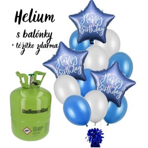 Hélium set - Narodeninový set s príslušenstvom - Modrá party