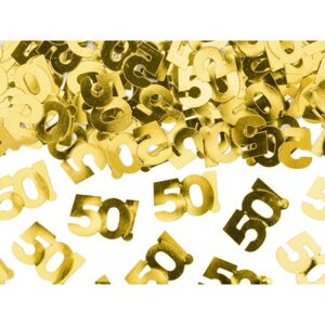 Konfety metalické zlaté "50" 15 g